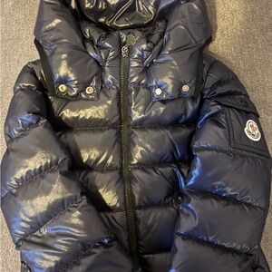Moncler Shiny Black Kids Puffer Jacket